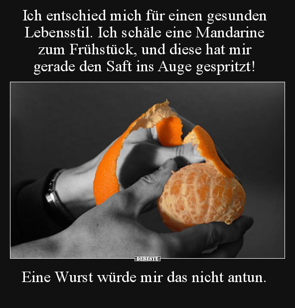 Ich entschied mich für einen gesunden Lebensstil... - Lustige Bilder | DEBESTE.de