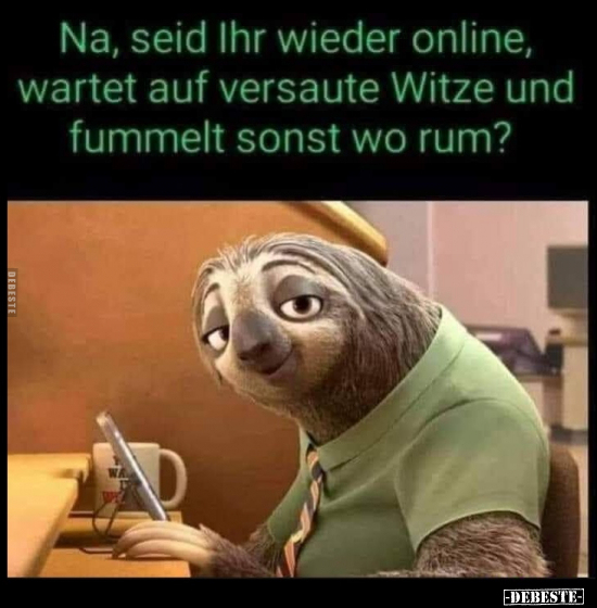 Na, seid Ihr wieder online, wartet auf versaute Witze und.. - Lustige Bilder | DEBESTE.de