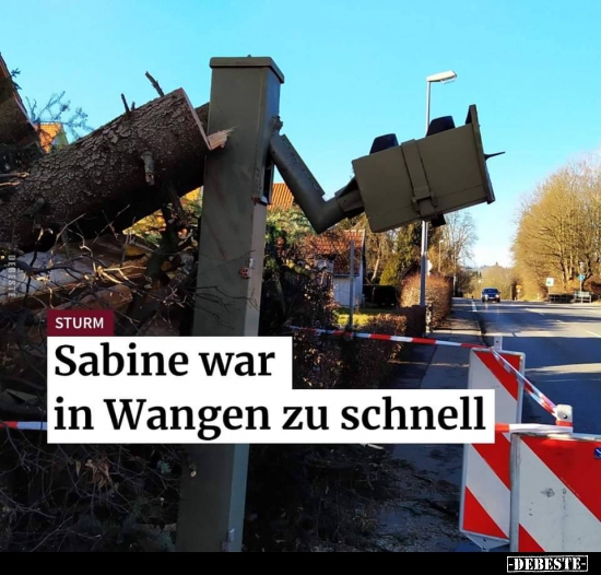 Sabine war in Wangen zu schnell.. - Lustige Bilder | DEBESTE.de