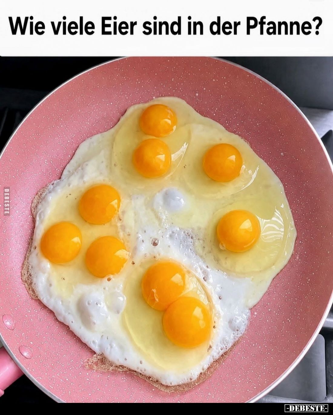 Wie viele Eier sind in der Pfanne?