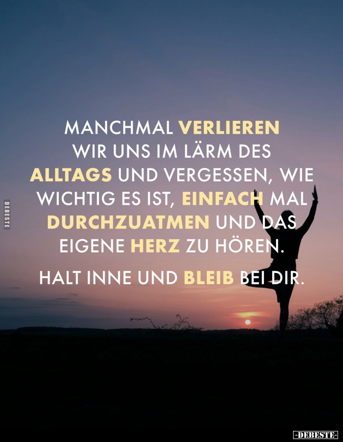 Manchmal verlieren wir uns im Lärm des Alltags und vergessen, wie wichtig es ist, einfach mal durchzuatmen und das eigene Her...