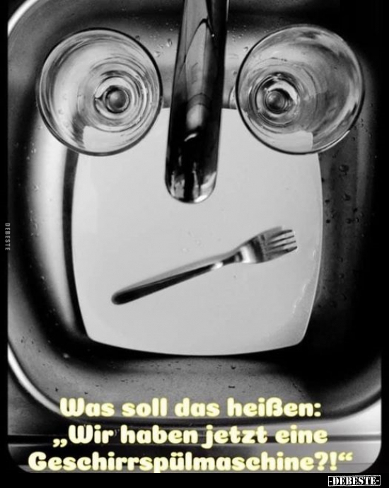 Was soll das heißen: "Wir haben jetzt eine Geschirrspülmaschine?!" - Lustige Bilder | DEBESTE.de