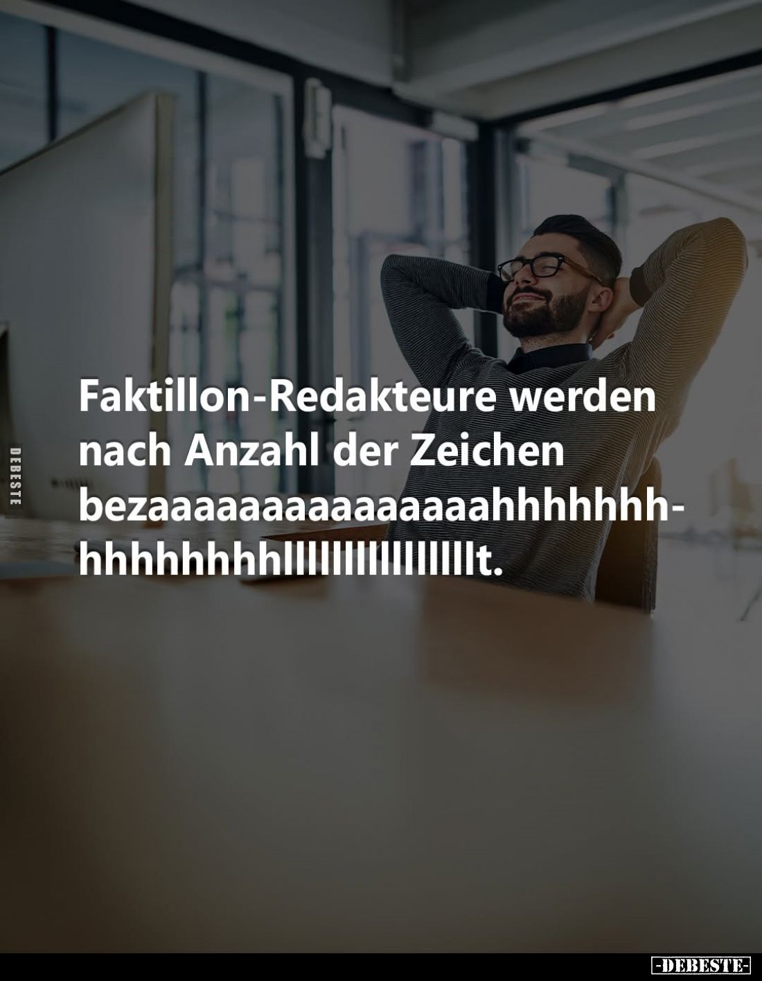 Faktillon-Redakteure werden nach Anzahl der Zeichen bezahlt.