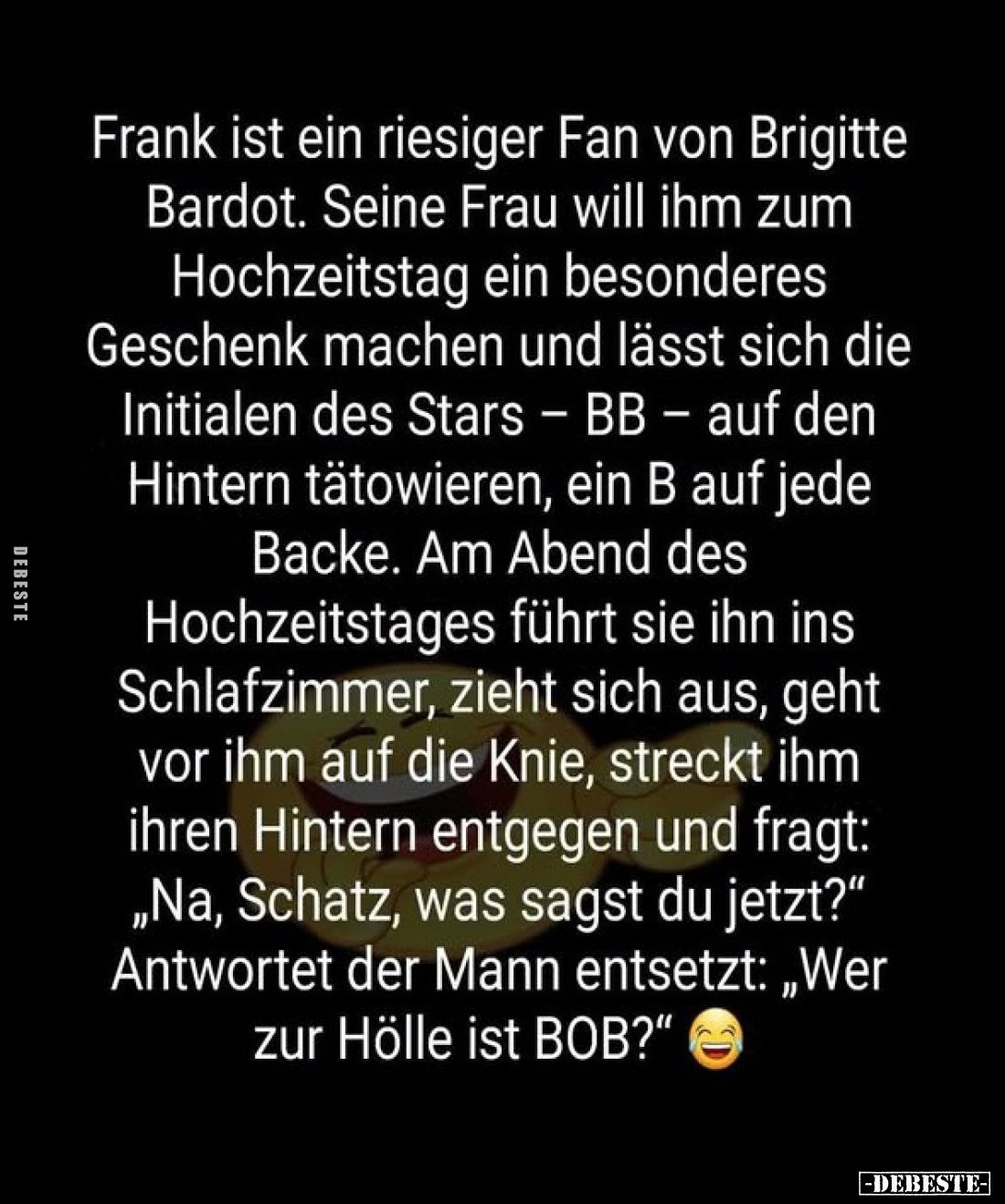 Frank ist ein riesiger Fan von Brigitte Bardot. Seine Frau will ihm zum Hochzeitstag ein besonderes Geschenk machen und lässt...