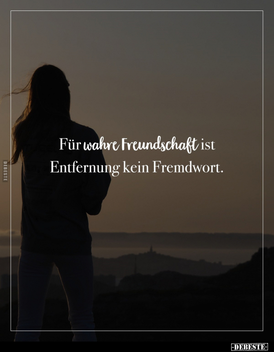 Für wahre Freundschaft ist Entfernung kein Fremdwort... - Lustige Bilder | DEBESTE.de