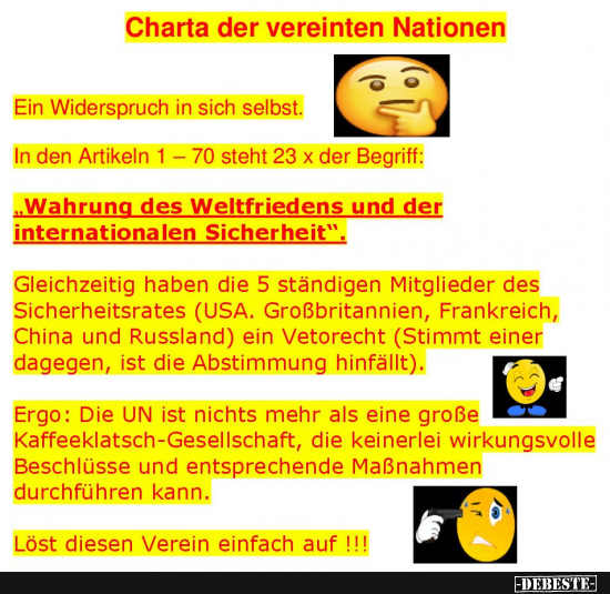 Putin, Russland und die UN-Charta - Lustige Bilder | DEBESTE.de