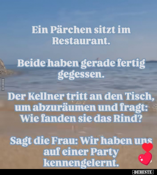 Ein Pärchen sitzt im Restaurant... - Lustige Bilder | DEBESTE.de