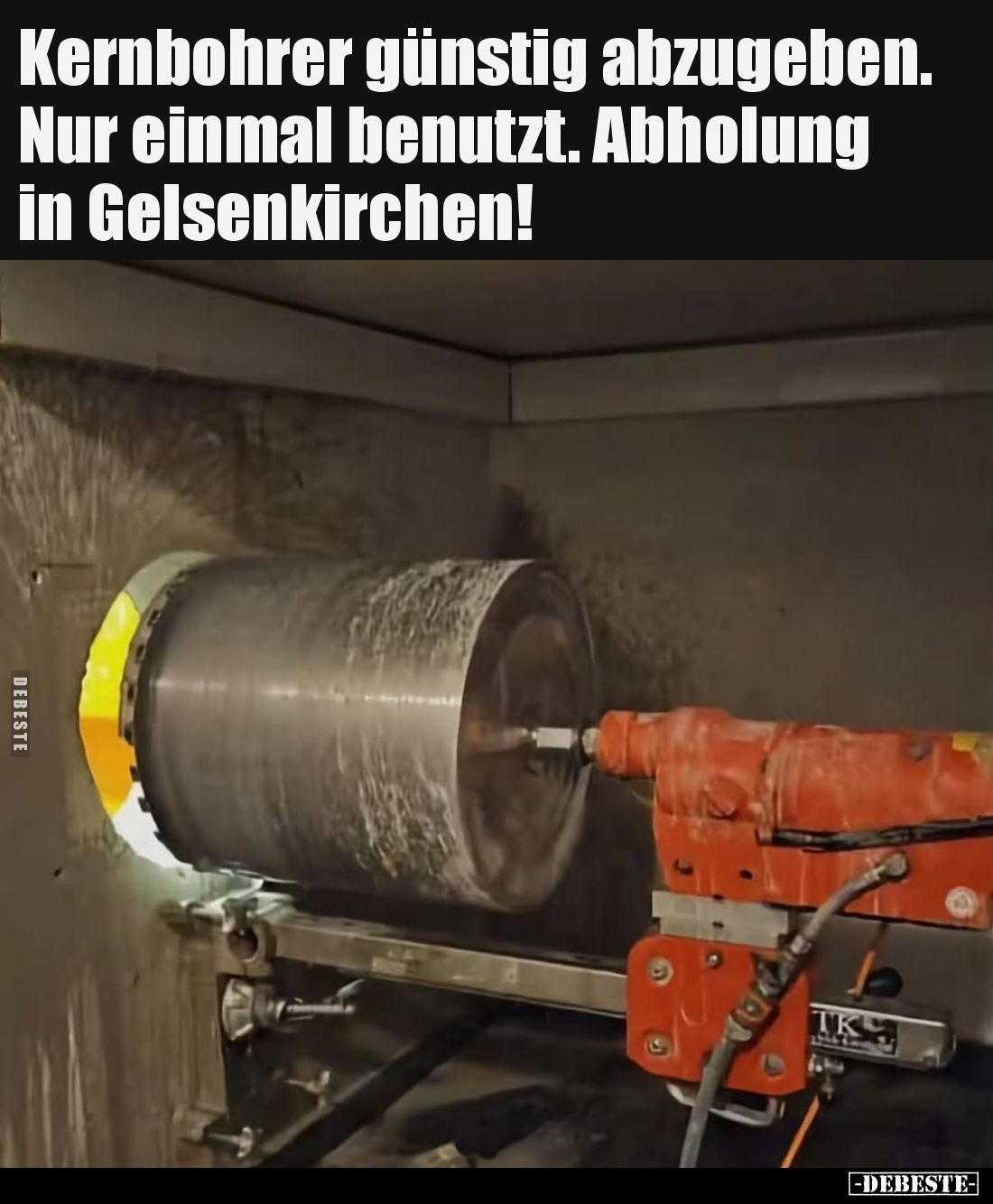 Kernbohrer günstig abzugeben. Nur einmal benutzt. Abholung in Gelsenkirchen!