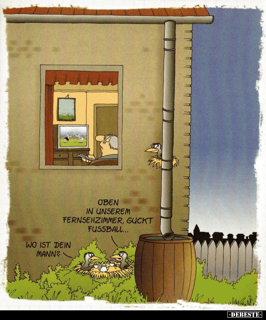 Oben in unserem Fernsehzimmer, guckt Fussball.. - Lustige Bilder | DEBESTE.de
