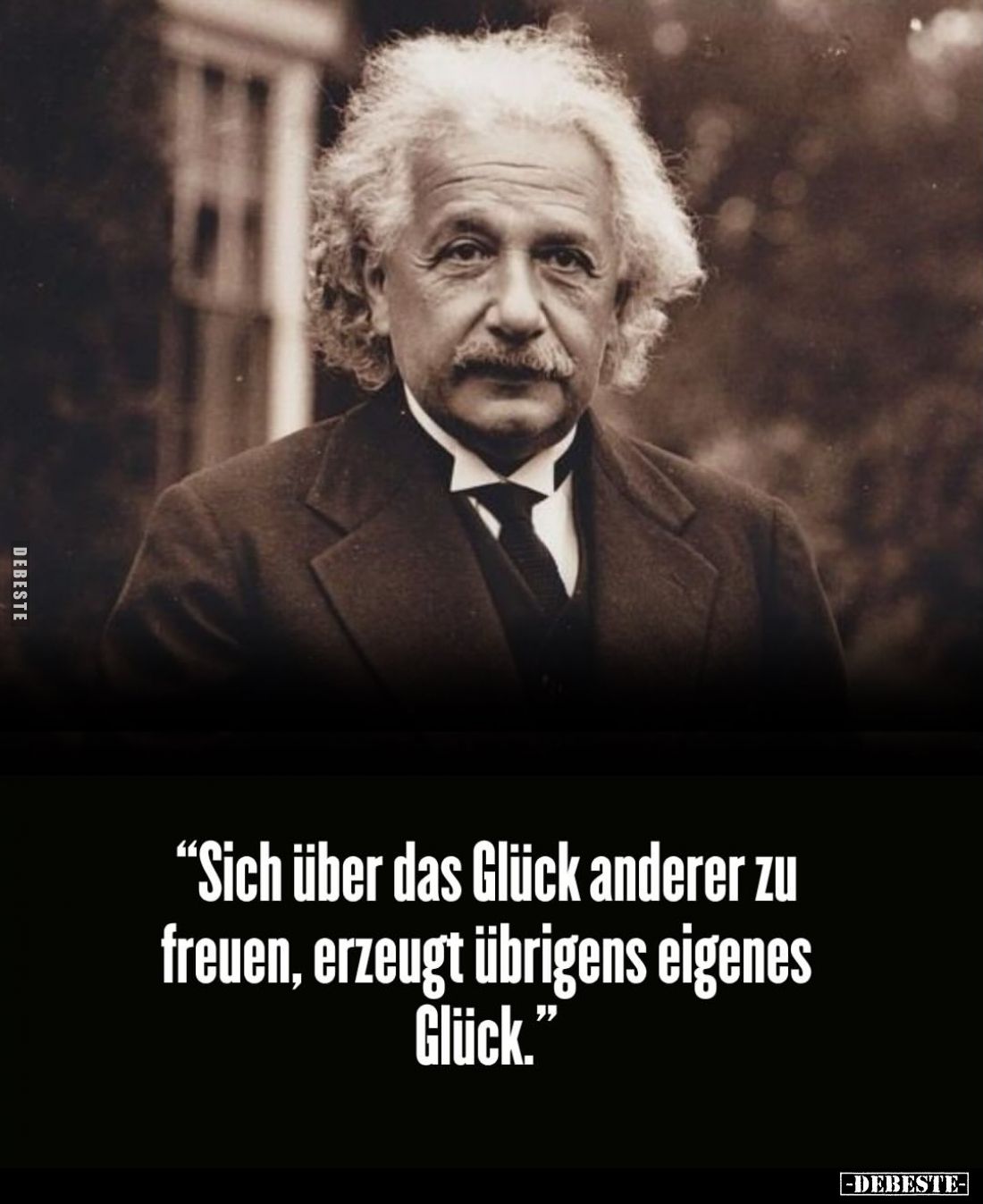"Sieh über das Glück anderer zu freuen, erzeugt übrigens eigenes Glück."