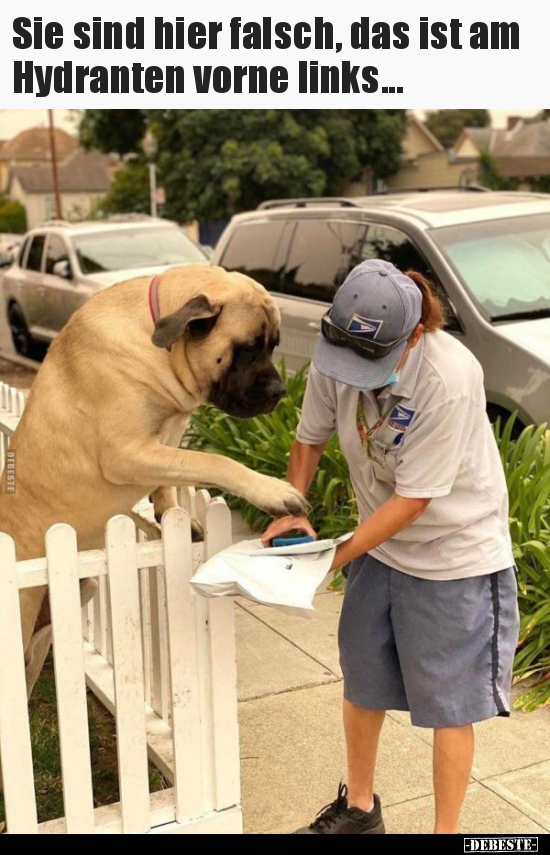 Sie sind hier falsch, das ist am Hydranten vorne.. - Lustige Bilder | DEBESTE.de