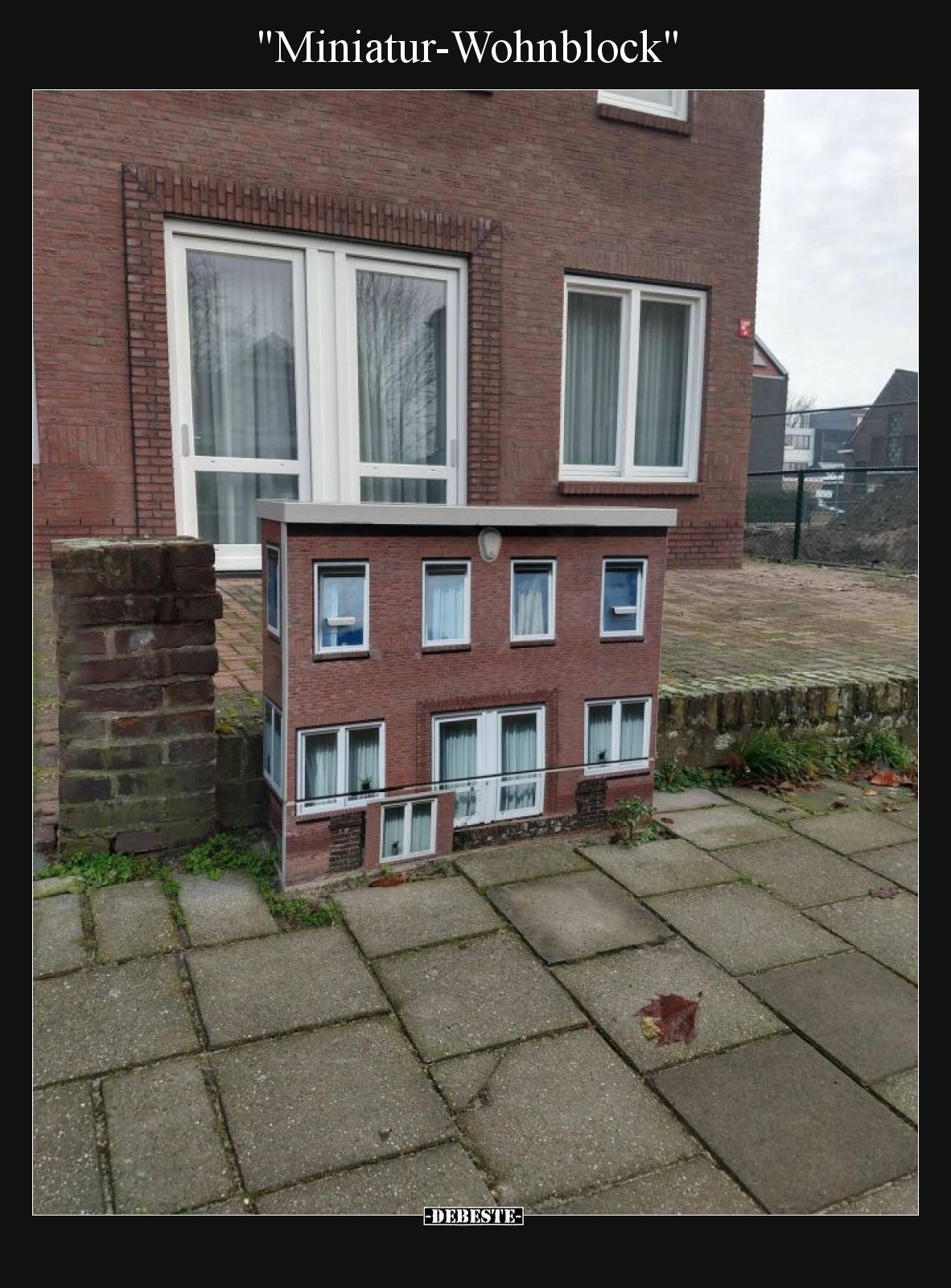 Miniatur-Wohnblock