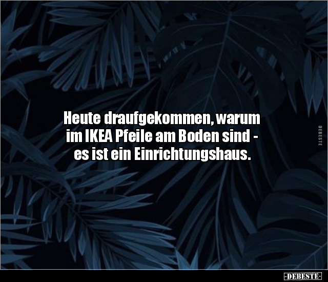 Heute draufgekommen, warum im IKEA Pfeile am Boden sind.. - Lustige Bilder | DEBESTE.de