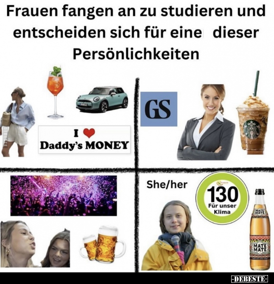 Frauen fangen an zu studieren und entscheiden sich für eine.. - Lustige Bilder | DEBESTE.de