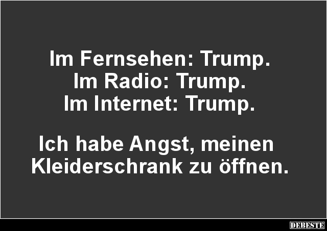 Im Fernsehen: Trump. Im Radio: Trump... - Lustige Bilder | DEBESTE.de