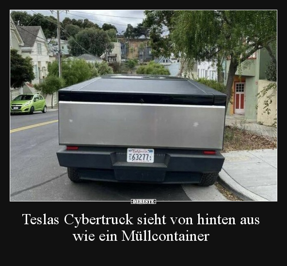 Teslas Cybertruck sieht von hinten aus wie ein.. - Lustige Bilder | DEBESTE.de