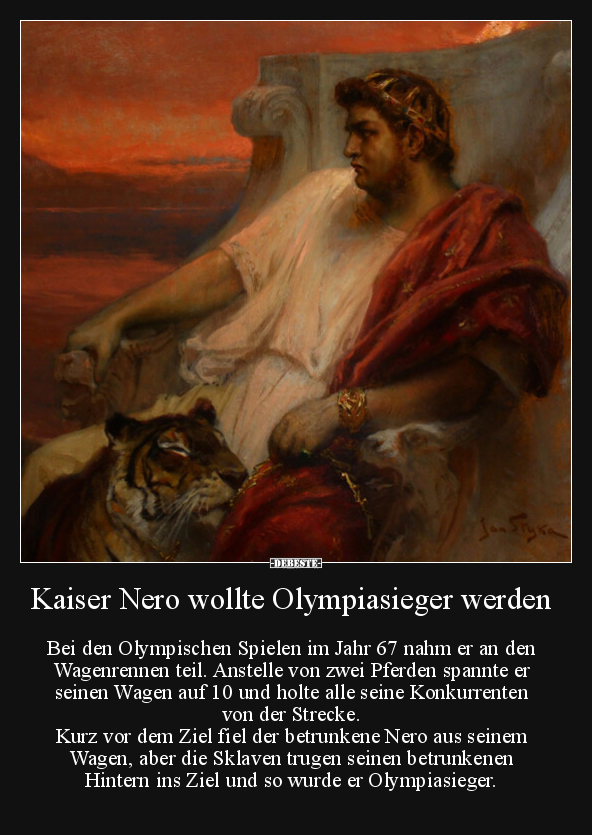 Kaiser Nero wollte Olympiasieger werden.. - Lustige Bilder | DEBESTE.de