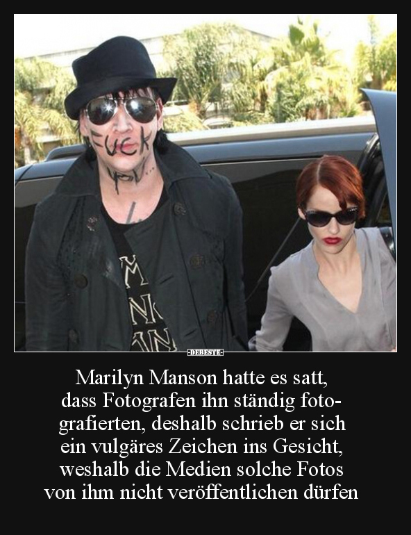 Marilyn Manson hatte es satt, dass Fotografen ihn ständig.. - Lustige Bilder | DEBESTE.de