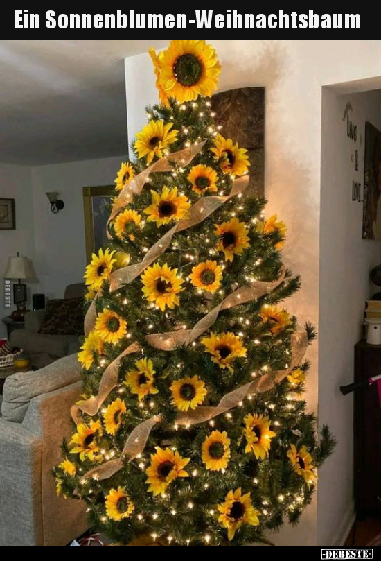 Ein Sonnenblumen-Weihnachtsbaum.. - Lustige Bilder | DEBESTE.de
