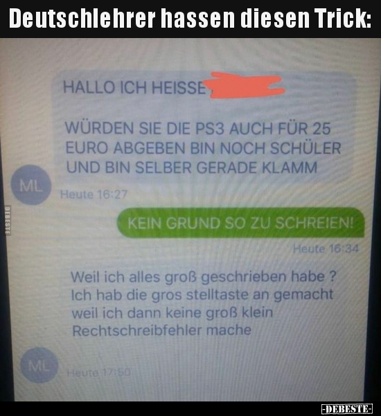 Deutschlehrer hassen diesen Trick.. - Lustige Bilder | DEBESTE.de