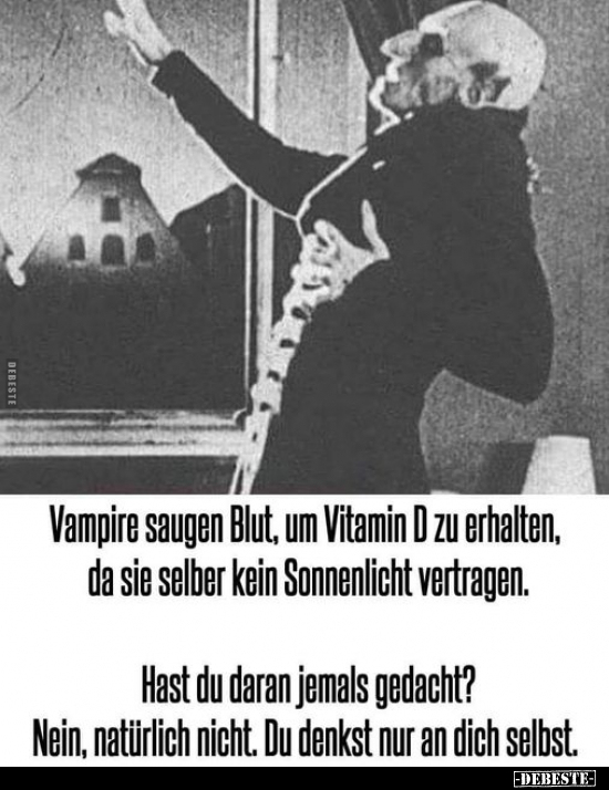 Vampire saugen Blut, um Vitamin D zu erhalten.. - Lustige Bilder | DEBESTE.de