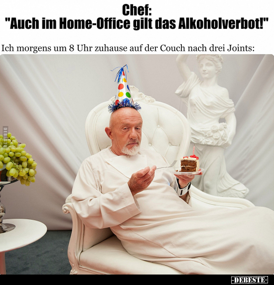 Chef: "Auch im Home-Office gilt das Alkoholverbot!".. - Lustige Bilder | DEBESTE.de