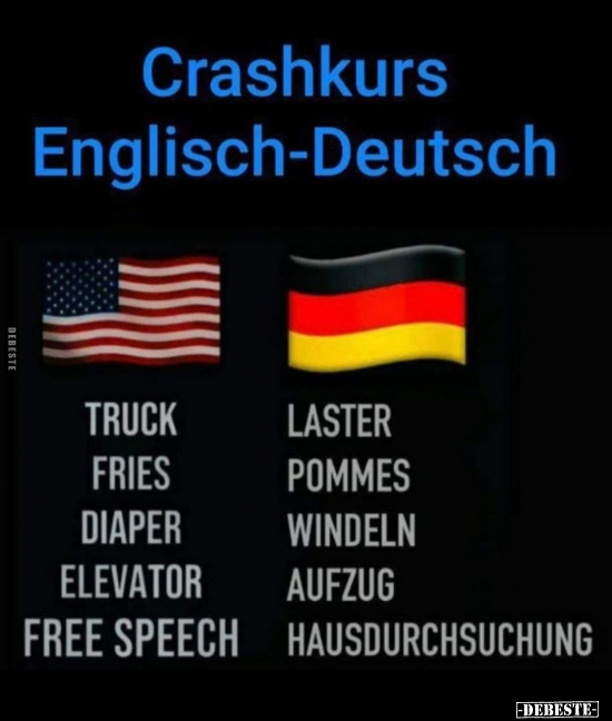 Crashkurs Englisch-Deutsch... - Lustige Bilder | DEBESTE.de