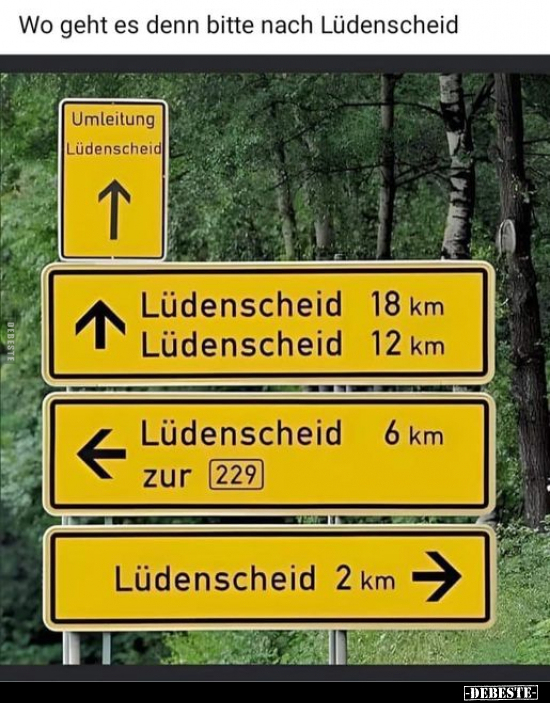 Wo geht es denn bitte nach Lüdenscheid