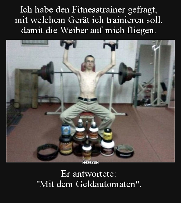 Ich habe den Fitnesstrainer gefragt, mit welchem ​​Gerät.. - Lustige Bilder | DEBESTE.de