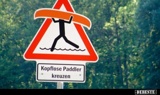 Kopflose Paddler kreuzen..