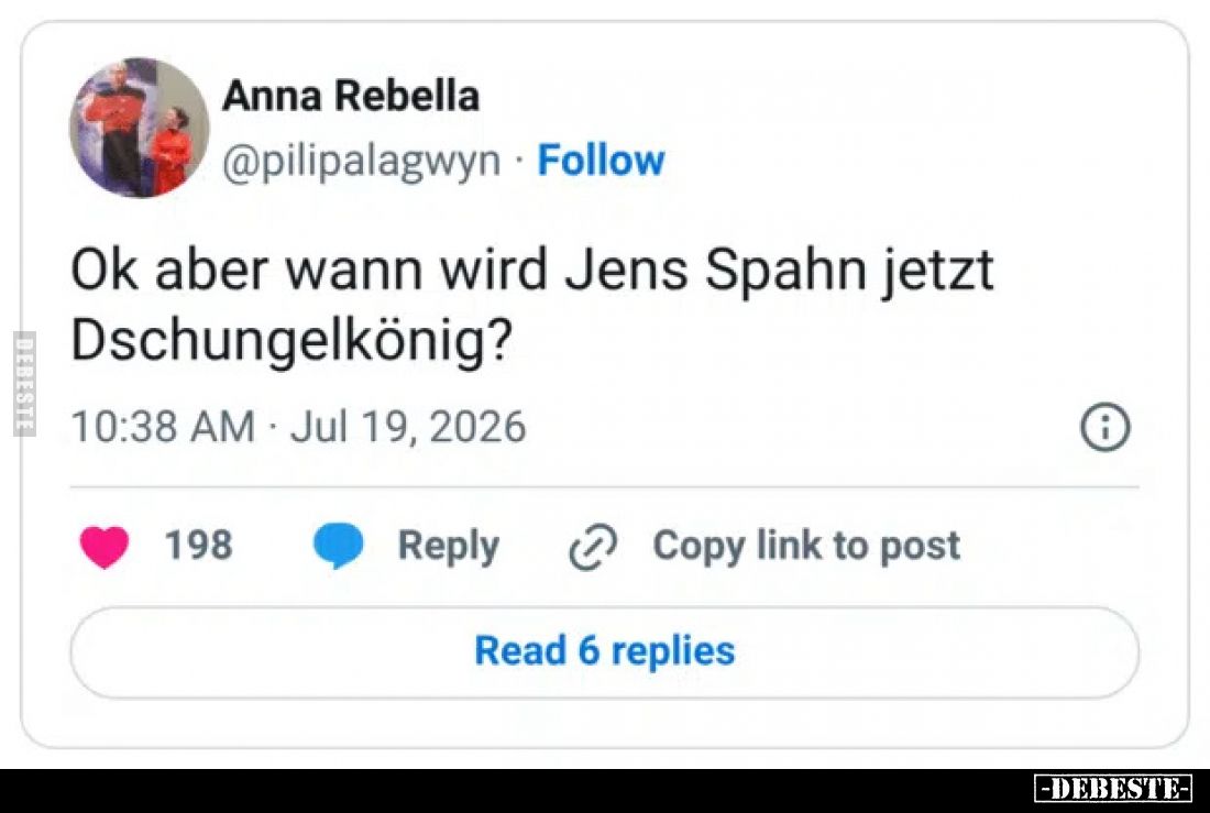 Ok aber wann wird Jens Spahn jetzt Dschungelkönig?