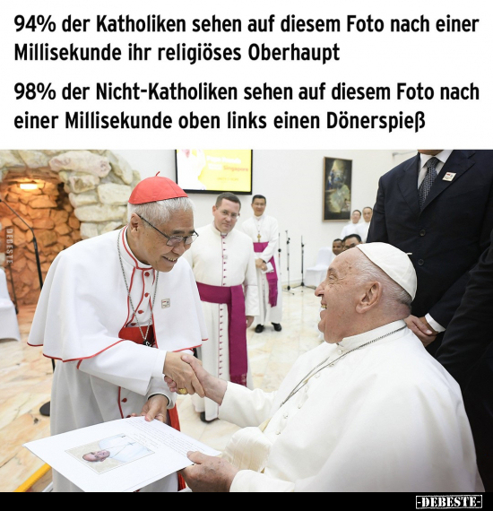 94% der Katholiken sehen auf diesem Foto nach einer.. - Lustige Bilder | DEBESTE.de