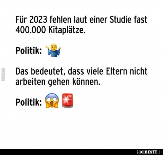 Für 2023 fehlen laut einer Studie fast 400.000.. - Lustige Bilder | DEBESTE.de