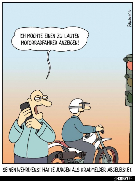 Ich möchte einen zu lauten Motorradfahrer anzeigen!.. - Lustige Bilder | DEBESTE.de