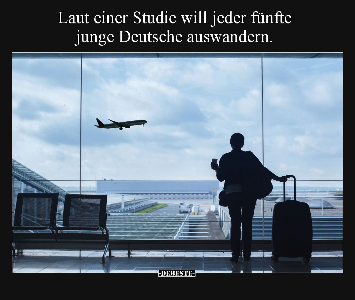Laut einer Studie will jeder fünfte junge Deutsche auswandern.