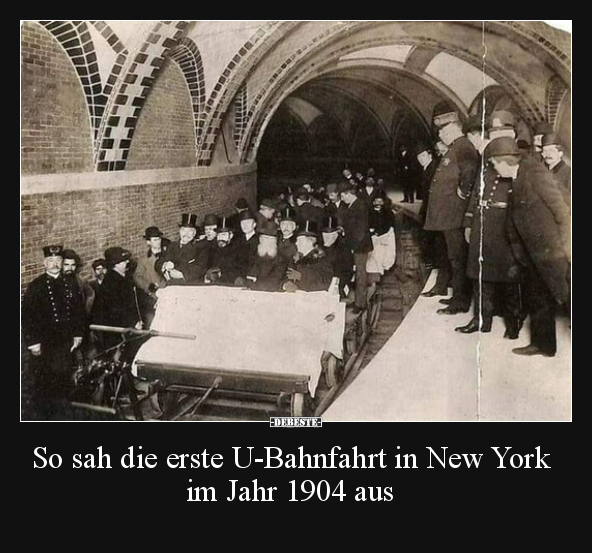 So sah die erste U-Bahnfahrt in New York im Jahr 1904 aus.. - Lustige Bilder | DEBESTE.de