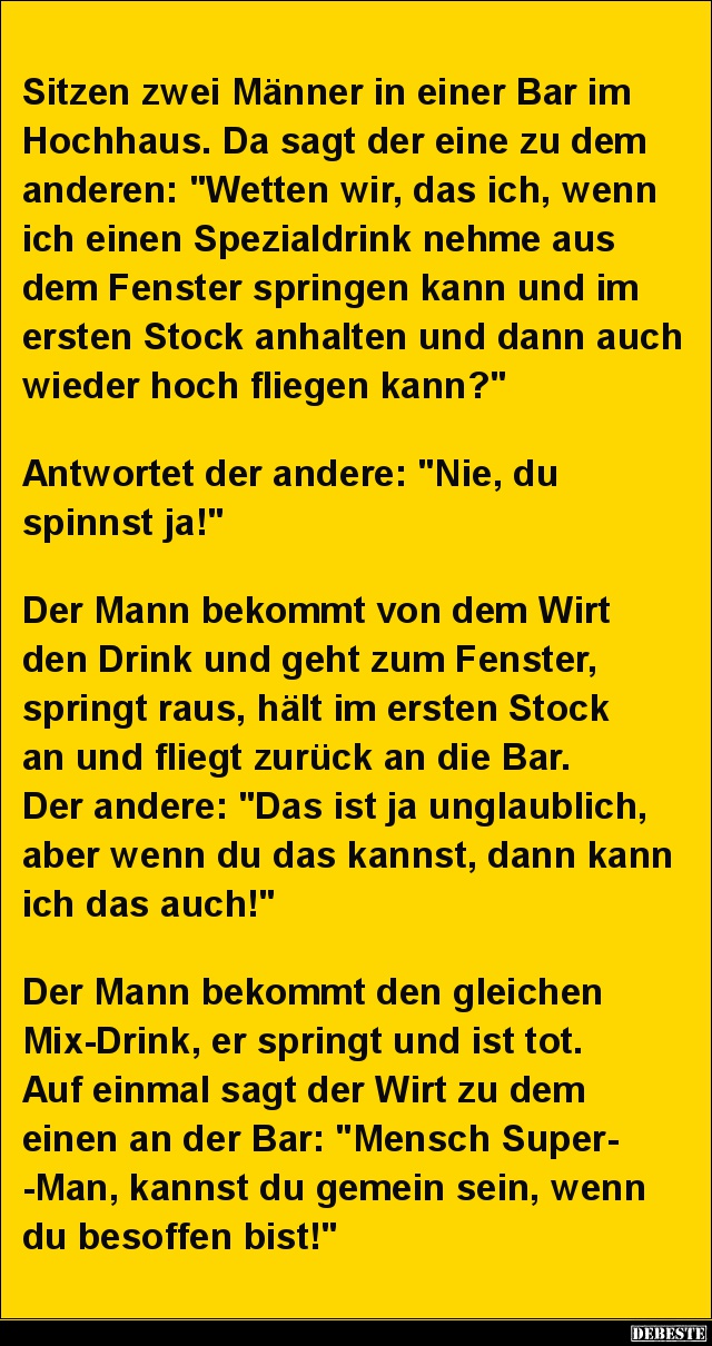 Sitzen zwei Männer in einer Bar im Hochhaus.. - Lustige Bilder | DEBESTE.de