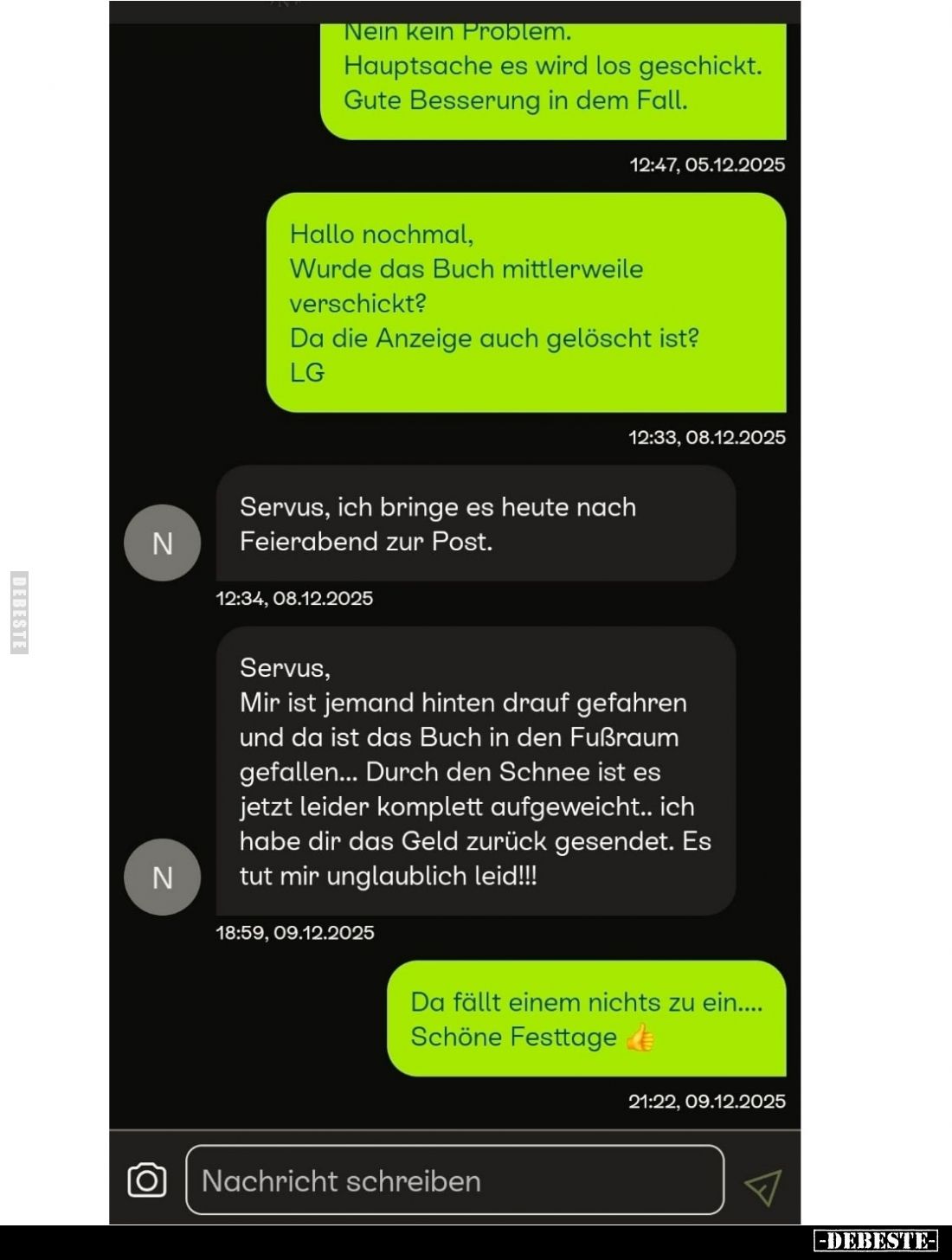 Nein kein Problem. Hauptsache es wird los geschickt. Gute Besserung in dem Fall.
-
Hallo nochmal, Wurde das Buch mittlerwei...