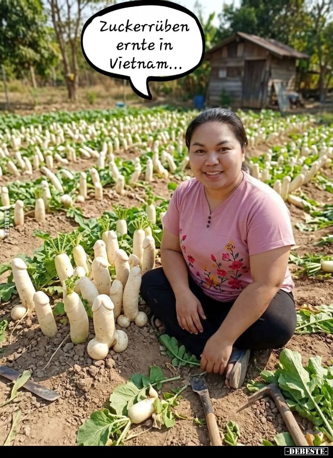 Zuckerrüben ernte in Vietnam...