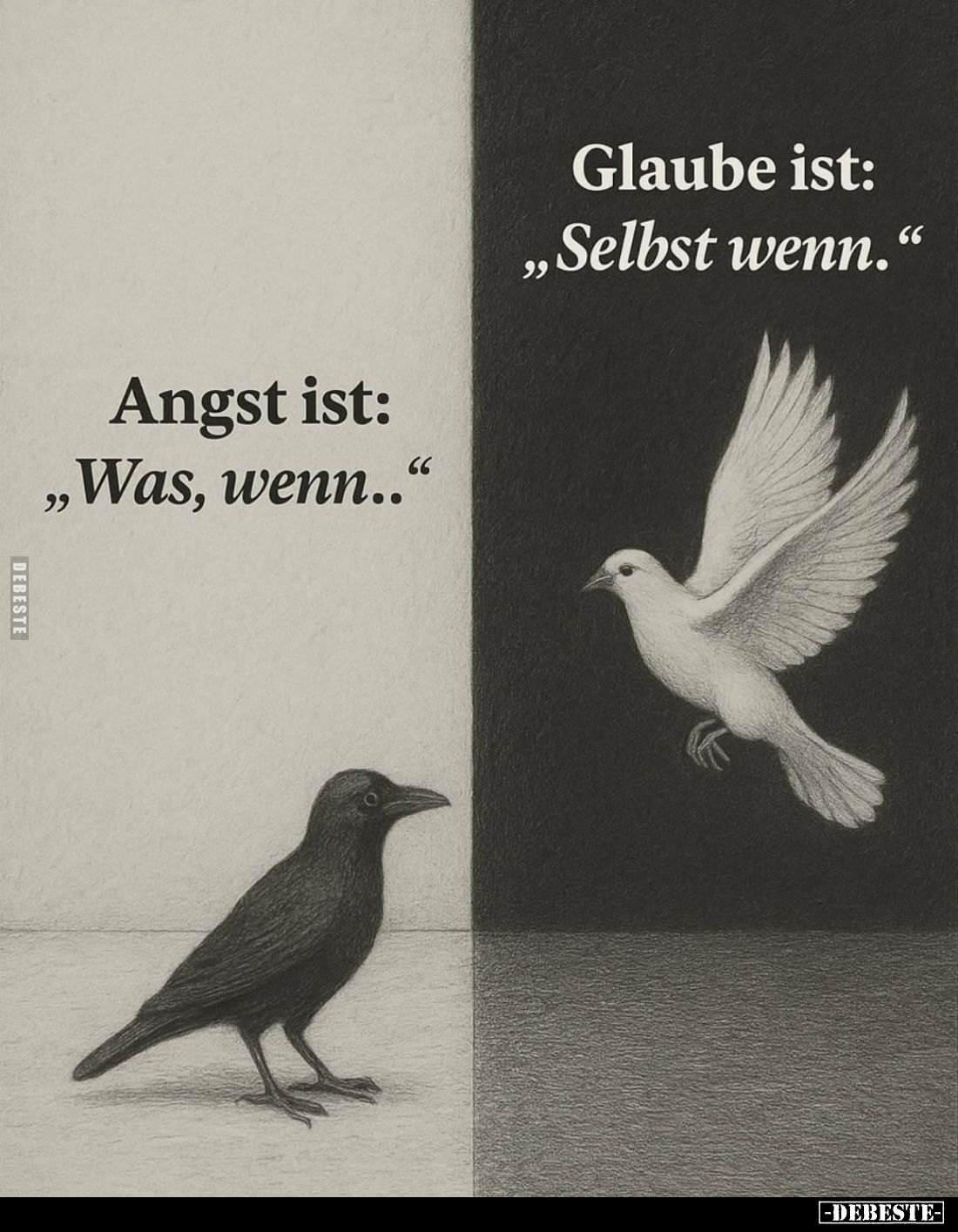 Angst ist: "Was, wenn.." - Glaube ist: "Selbst wenn."