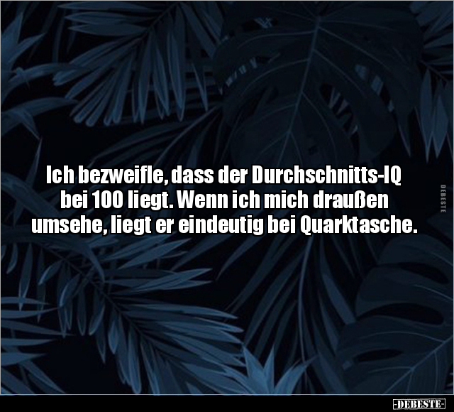 Ich bezweifle, dass der Durchschnitts-IQ bei 100 liegt... - Lustige Bilder | DEBESTE.de