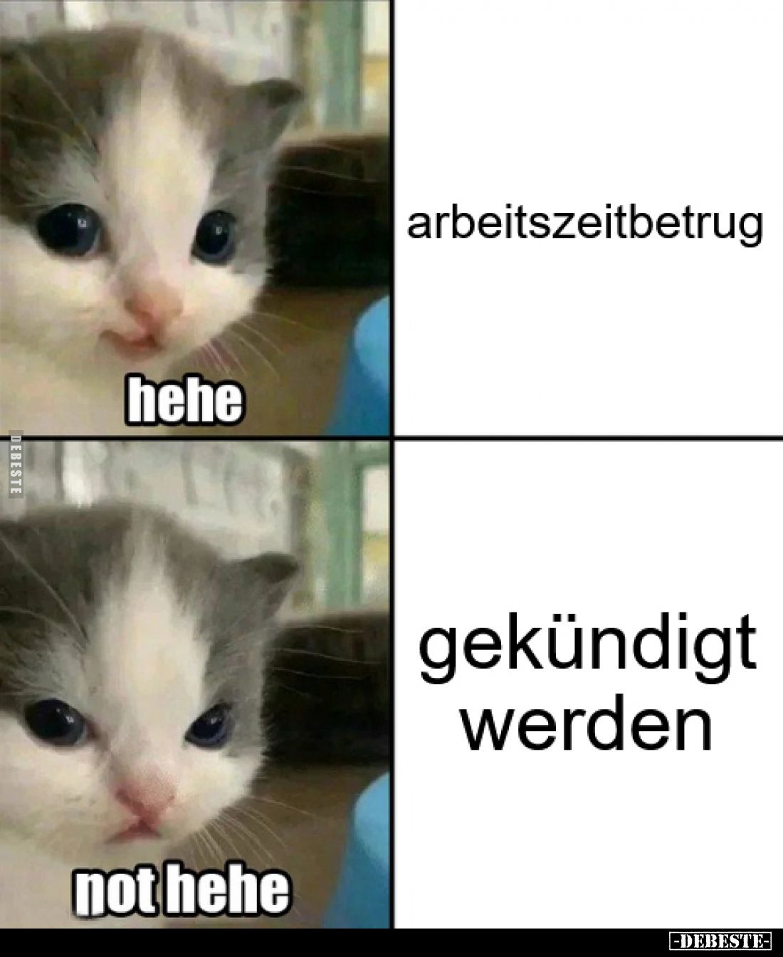 Arbeitszeitbetrug.
-
Gekündigt werden.