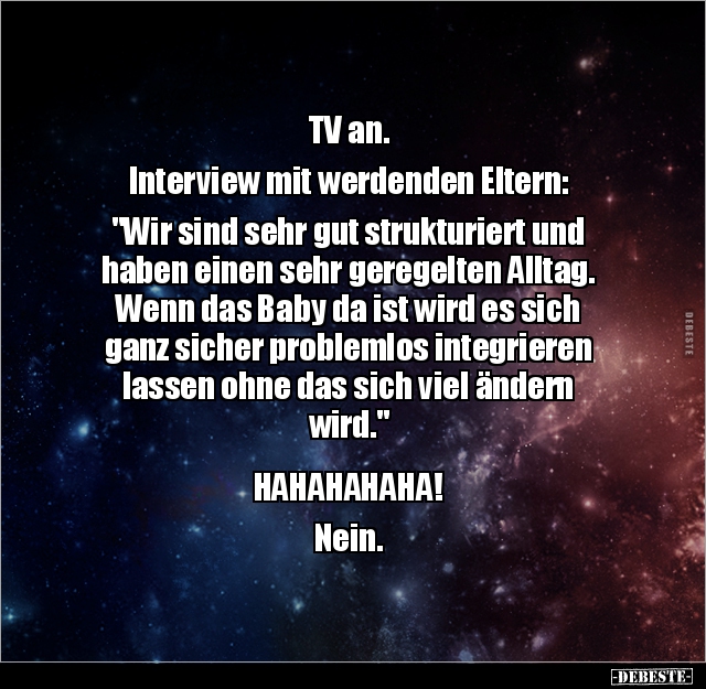 TV an. Interview mit werdenden Eltern: "Wir sind sehr gut.." - Lustige Bilder | DEBESTE.de