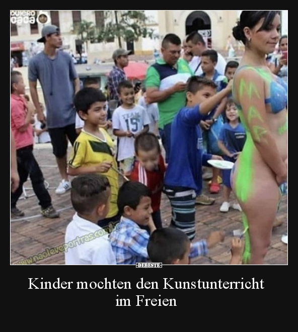 Kinder mochten den Kunstunterricht im Freien.. - Lustige Bilder | DEBESTE.de