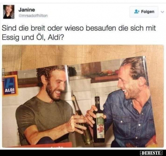 Sind die breit oder wieso besaufen die sich mit Essig und..