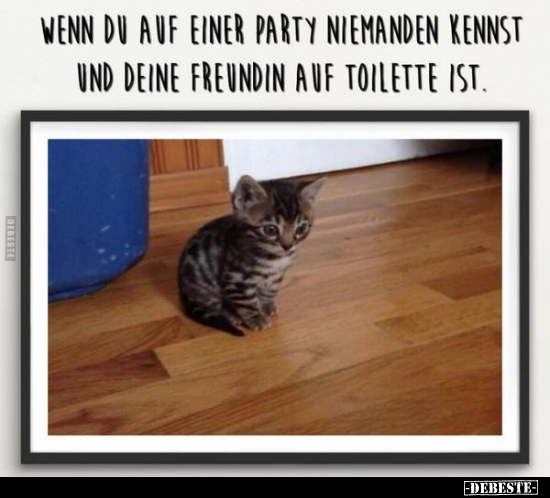 Wenn du auf einer Party niemanden kennst.. - Lustige Bilder | DEBESTE.de