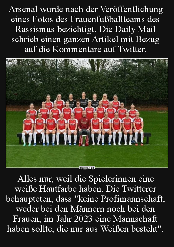 Arsenal wurde nach der Veröffentlichung eines Fotos des.. - Lustige Bilder | DEBESTE.de