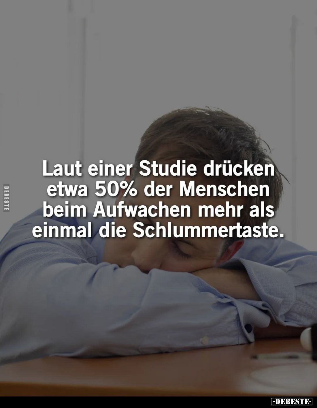 Laut einer Studie drücken etwa 50% der Menschen beim Aufwachen mehr als einmal die Schlummertaste.