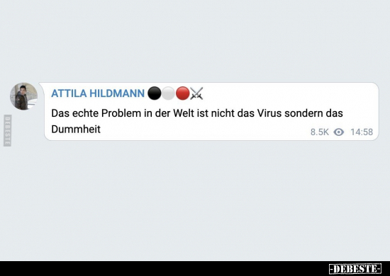 Das echte Problem in der Welt ist nicht das Virus sondern.. - Lustige Bilder | DEBESTE.de