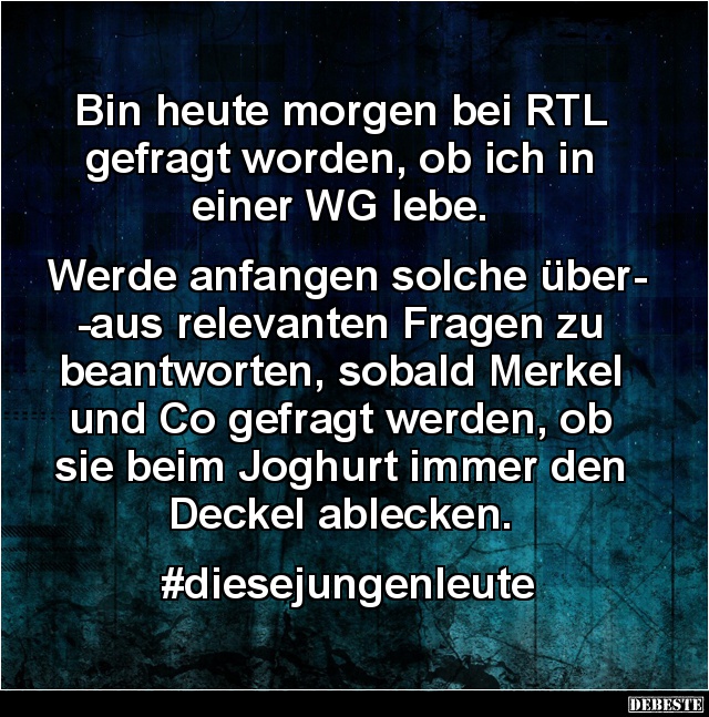 Bin heute morgen bei RTL gefragt worden.. - Lustige Bilder | DEBESTE.de
